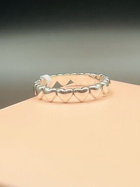 Pandora Row of Hearts Ring, Sterling Silver 925, size: 60/ 9